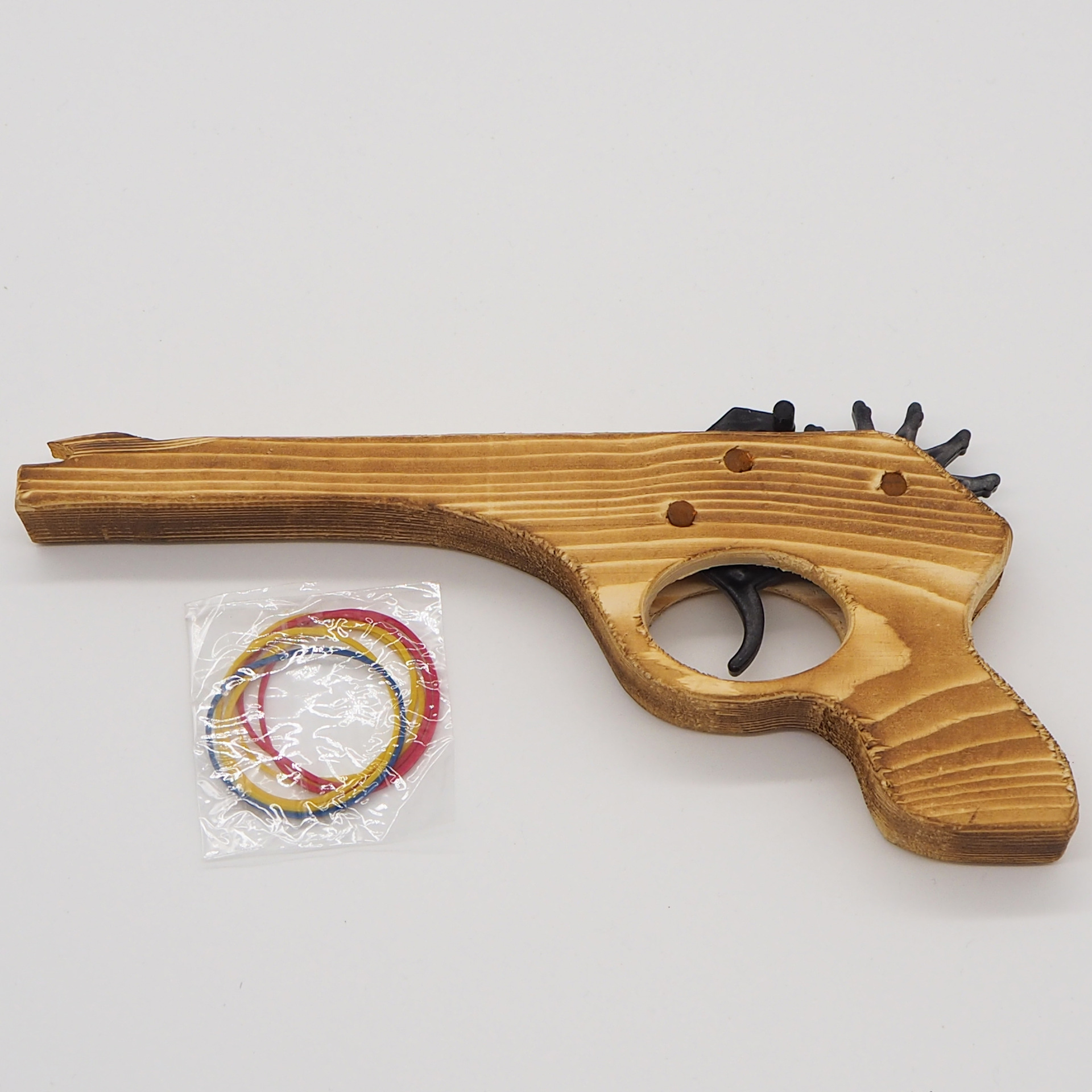 Factory direct sales of rubber band wooden guns, wooden toys, rubber ring hand wooden guns, new No. 3 rubber band gun pic 2