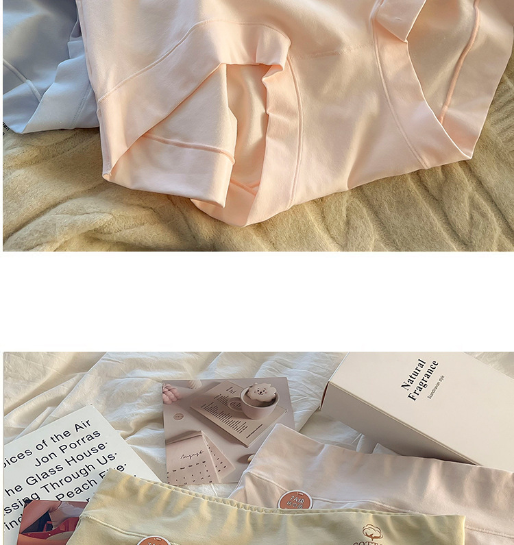 大码女士内裤女高腰提臀透气收腹胖mm200斤纯棉裆日系简约风短裤详情18