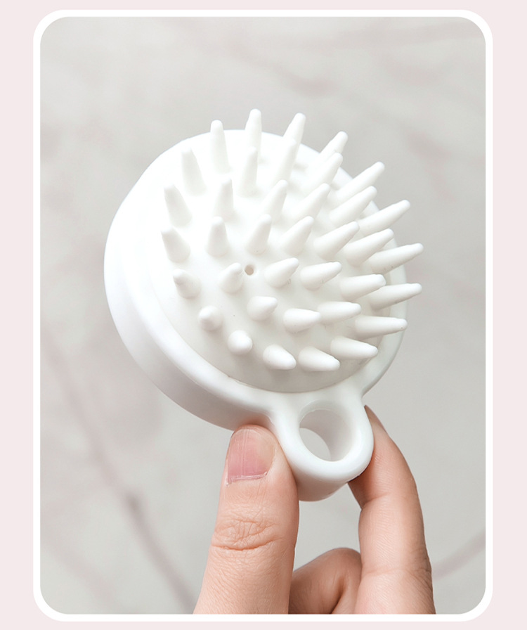 Japanese-style scalp massage shampoo brush, scalp cleaning silicone shampoo comb, meridian brush, bath cushion, soft rubber shampoo brush pic 5