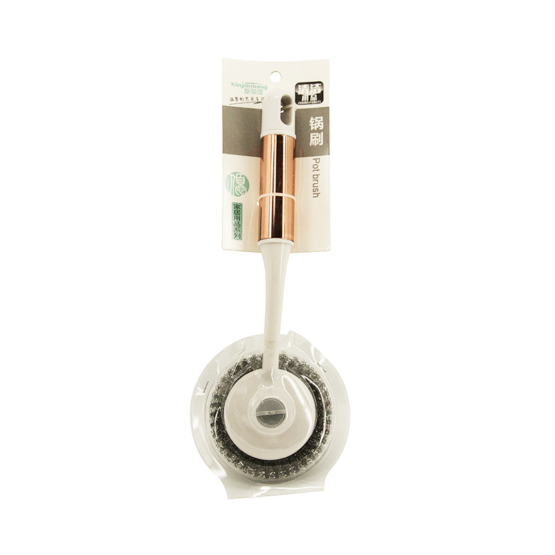 Wholesale of kitchen wall-mounted cleaning dishwashing brushes, stainless steel wire and plastic pot washing brushes pic 2