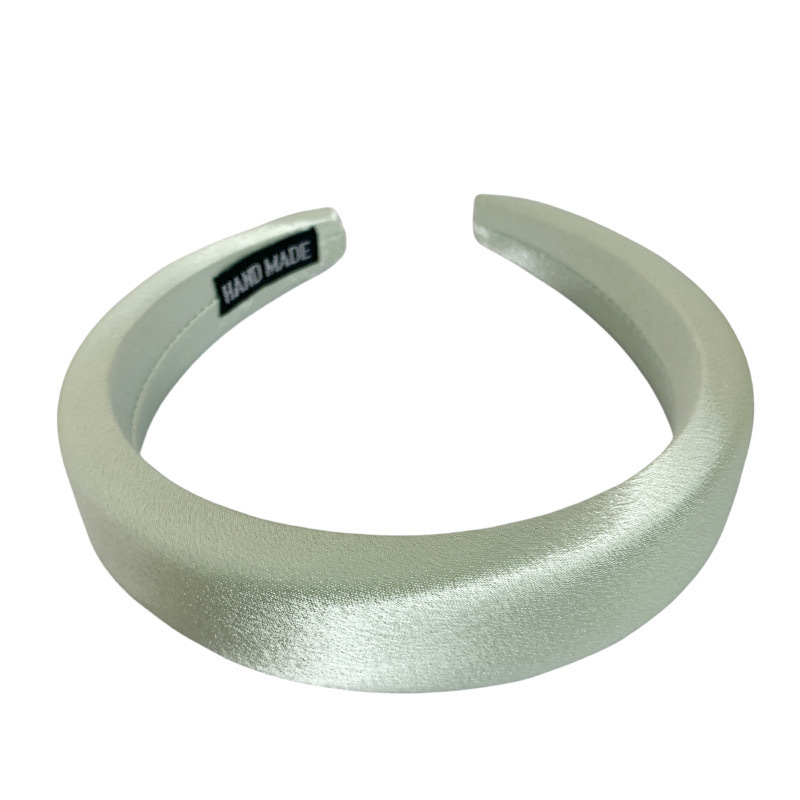 Gentle and elegant spring and summer new headband with a lustrous satin finish, solid color Morandi color, high top thick sponge headband pic 9