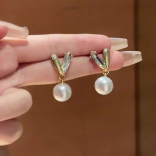 s925银针珍珠高级轻奢小众百搭气质耳环小香耳饰义乌新款饰品夏季详情7