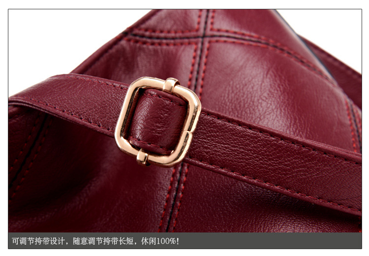 Women's bag 2021 European and American new style PU leather spliced embroidered thread women's single-shoulder handbag, crossbody large bag, one-piece consignment pic 19