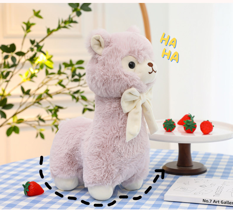 可爱奶油羊驼公仔毛绒玩具超萌玩偶大号睡觉抱枕送儿童女生日礼物详情7