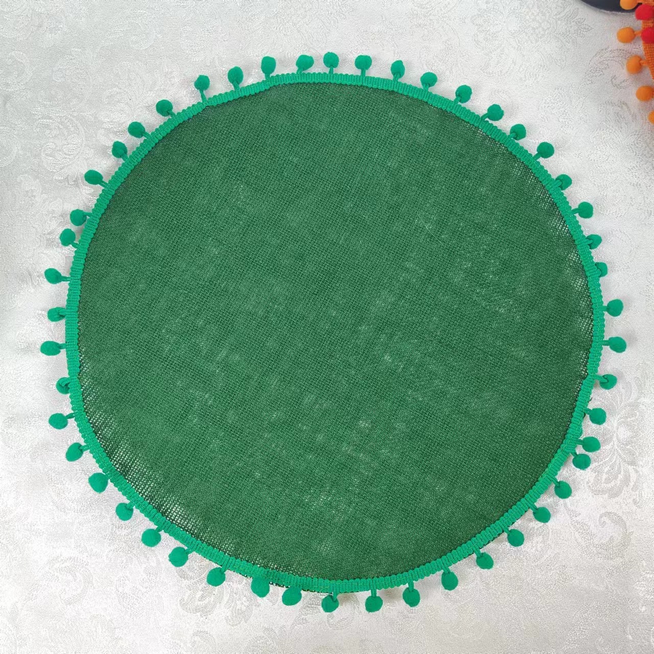 Soft Bohemian round tassel tableware, placemats, heat-insulating and heat-resistant dining table, pp ethnic style pilling, simple and elegant pic 8