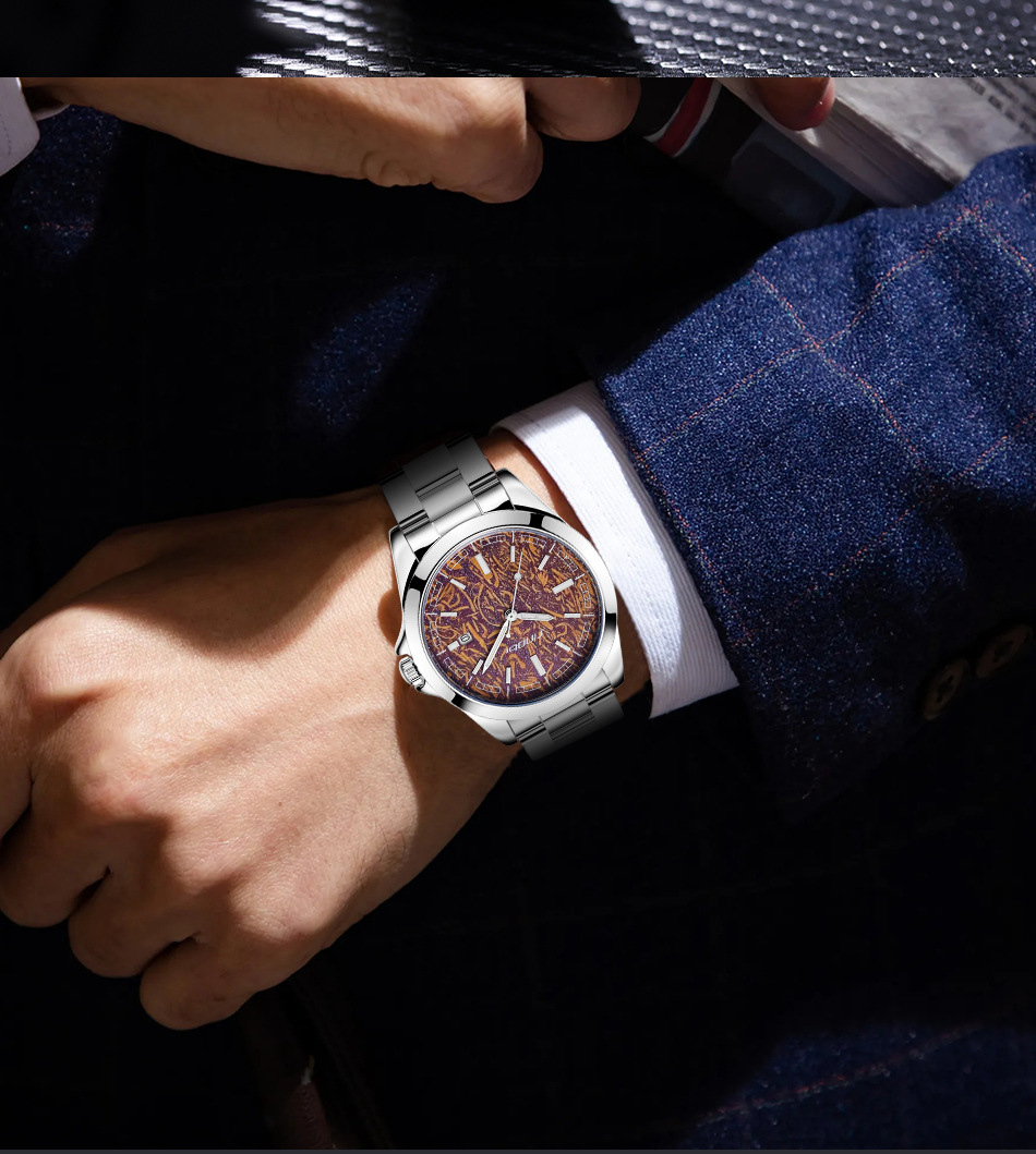 Sinobi男款手表男防水高级感商务石英表男表实心钢带男士广州腕表详情21