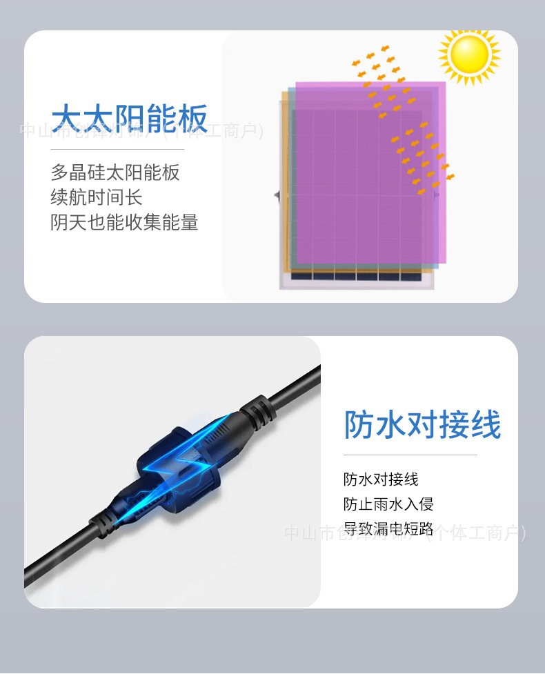 惠民新款太阳能灯户外照明庭院灯太阳能投光灯新农村路灯厂家直销详情17