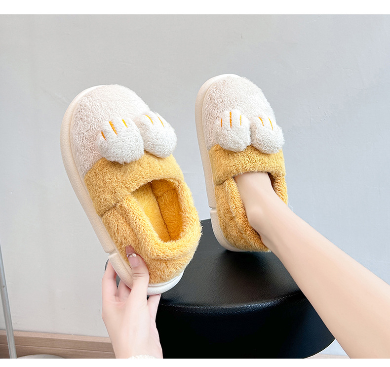 新款拖鞋儿童棉鞋冬季软底防滑家居宝宝男童女童保暖毛绒鞋子详情12