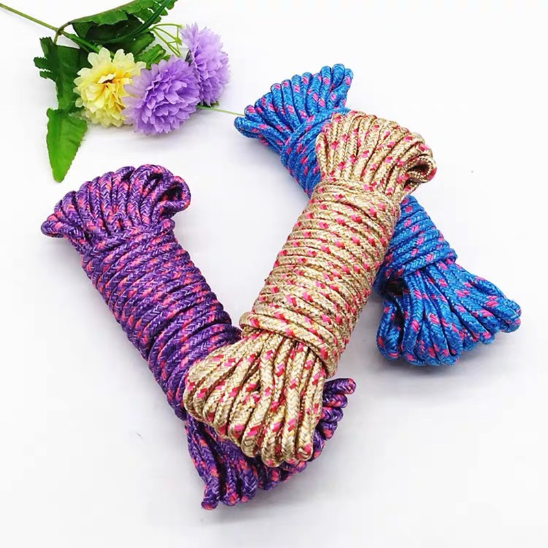 Thickened drying rope, nylon anti-slip and windproof drying rope, outdoor drying rope for clothes and quilts, 10-meter OPP bag pic 6