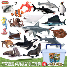 仿真动物模型玩具大象狮子老虎奶牛马鸡农场家禽恐龙场景摆件套装详情7