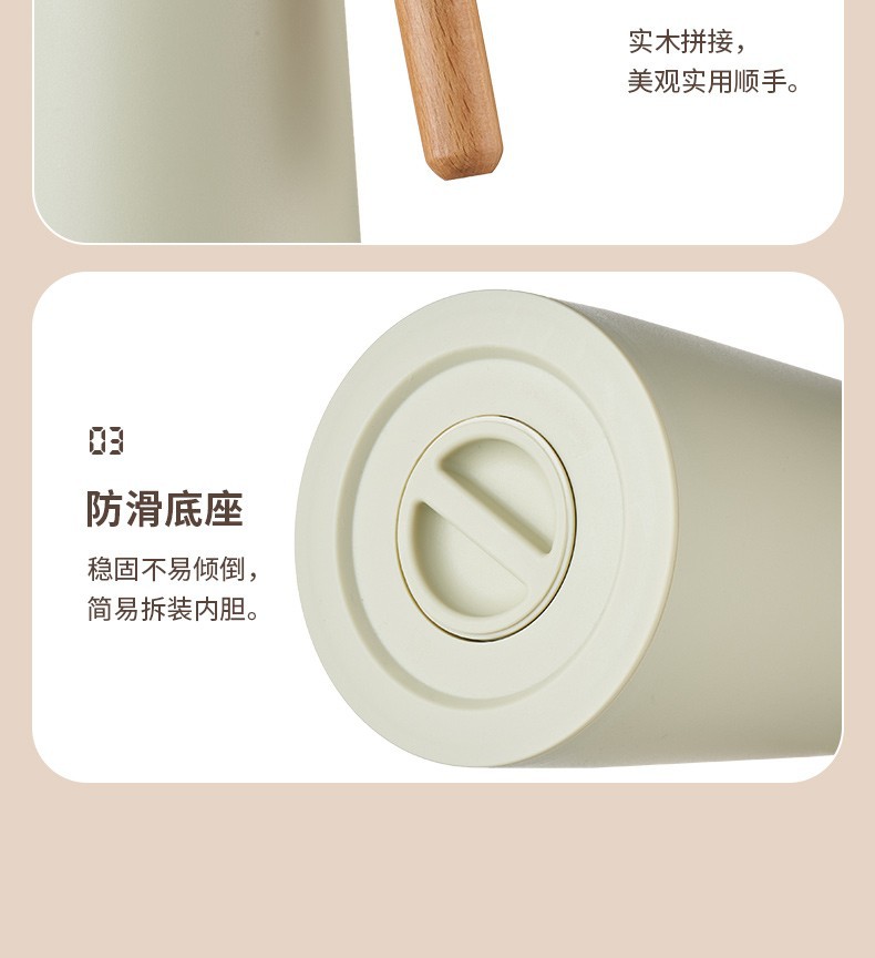 A small thermos with a glass inner liner, a portable thermos for keeping warm, a household large-capacity thermos, suitable for student dormitories pic 13