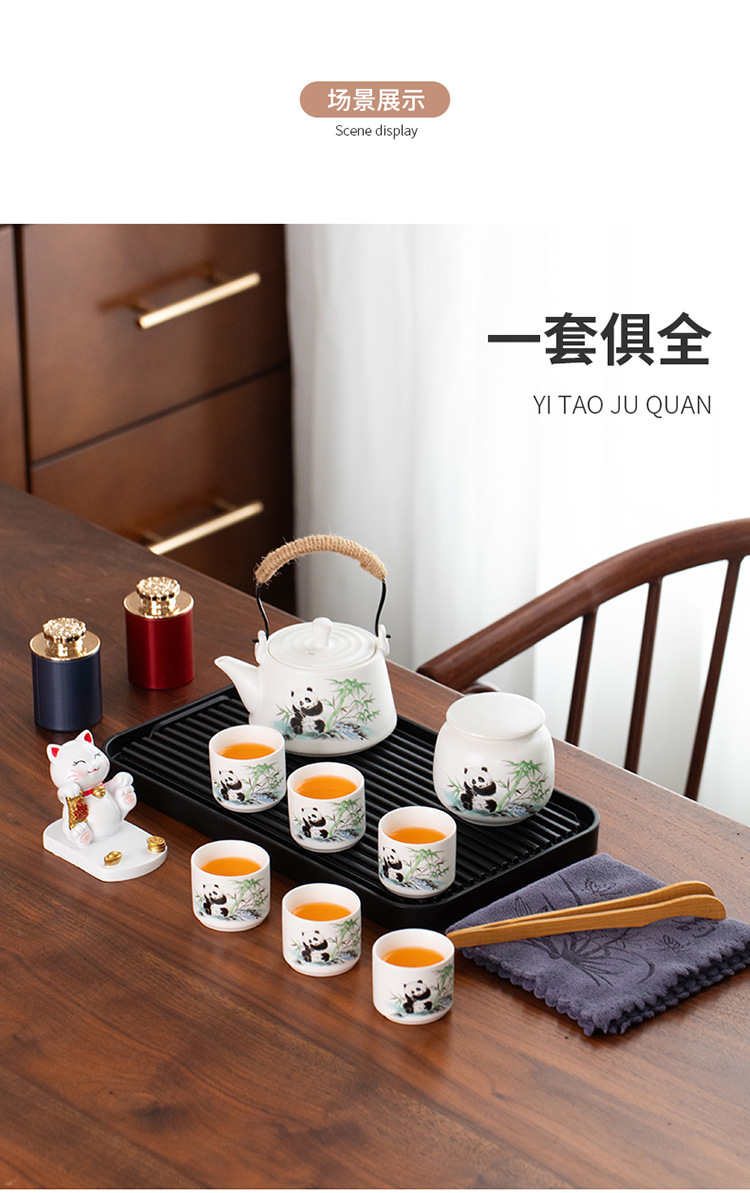 High-end travel tea set, company anniversary celebration souvenirs, business gifts, black pottery Gongfu tea sets pic 18