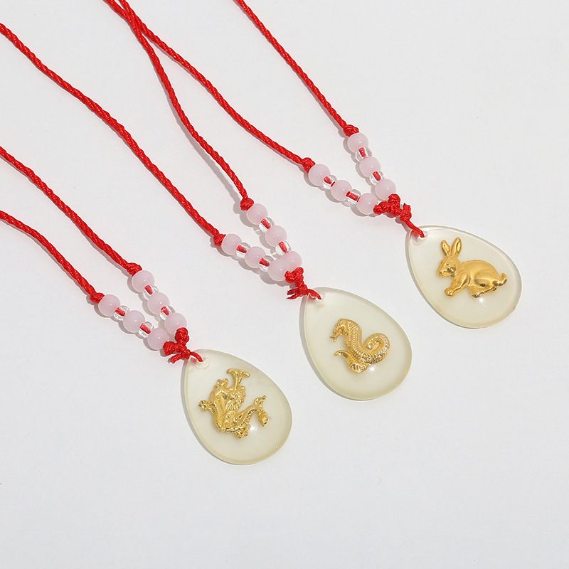 Golden zodiac pendant, crystal pendant, zodiac pendant, red string pendant, crystal necklace, jewelry pendant pic 4