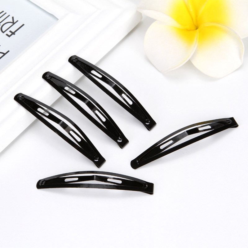Wholesale of 12 Korean-style black BB clips, lacquered black bangs hair clips, 2-yuan street stall supply pic 3