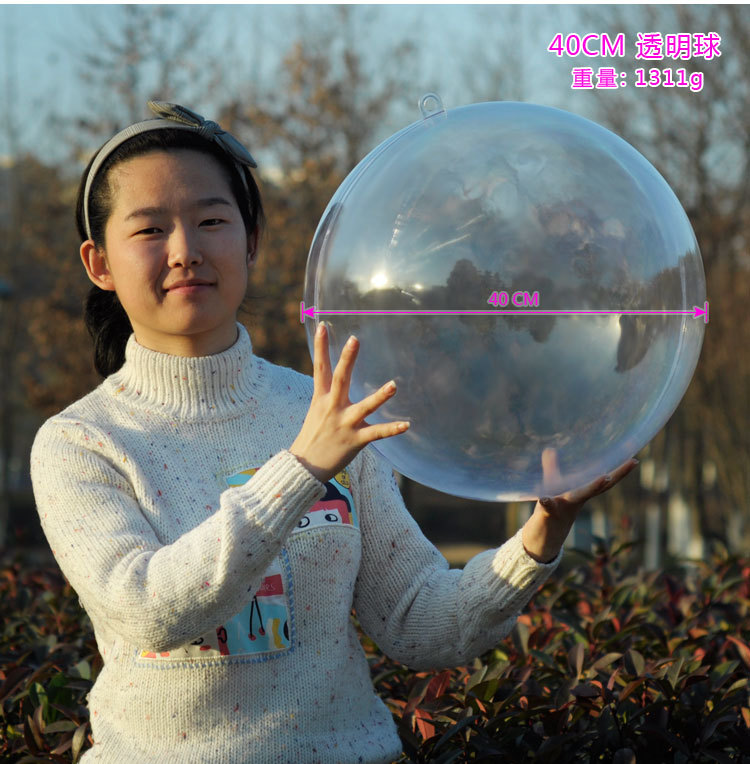 Wedding products: Large-sized festival decoration transparent plastic balls, acrylic hollow Christmas balls, transparent plastic round balls, decorative hanging balls pic 17