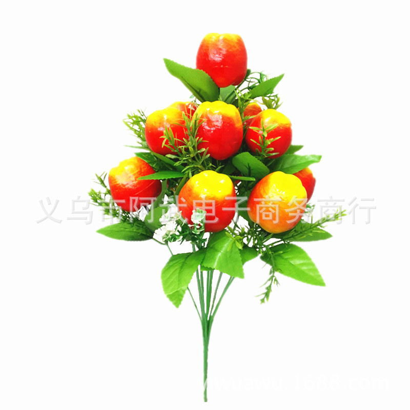Factory direct sales of 10 pieces of artificial fruit flowers, artificial apples, artificial oranges, sacrificial and funeral supplies, decorative flower ornaments pic 8