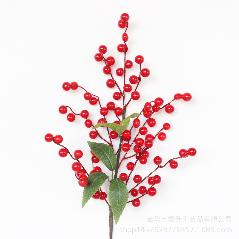 Desheng 2022 New Year Simulation Flower Art, New Year Decoration Flower Arrangement, Money Fruit, Winter green Fruit, Housewarming gift pic 12