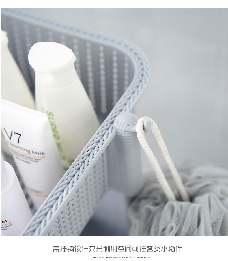 Portable trolley, multi-layer storage basket, kitchen and bathroom sundries storage basket, portable layered storage rack pic 7