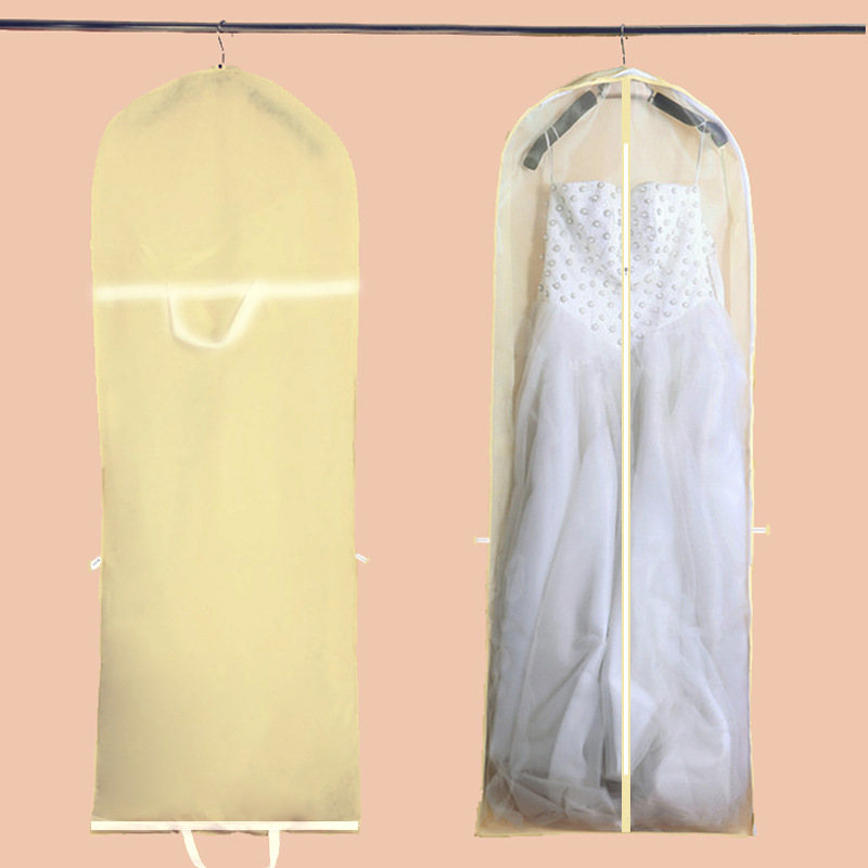 Cross-border wholesale non-woven fabric wedding dress and formal wear dust covers, clothing storage bags, dust-proof covers, folding dual-purpose handbags pic 18