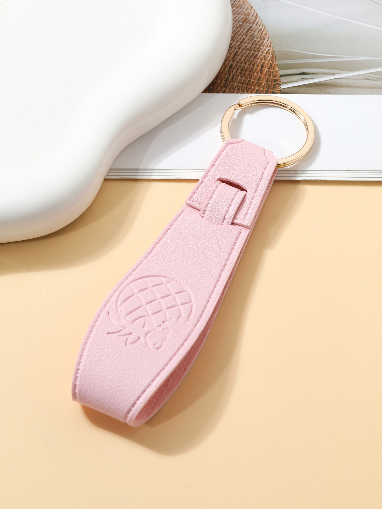菠萝长款皮革通用钥匙扣便宜简约包包挂件汽车ins饰品礼物详情6