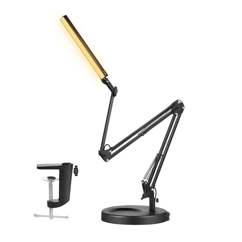 Multi-source three-level variable light American LED long-arm folding work lamp, desk lamp, office reading clamp lamp, eye-protecting book lamp pic 3