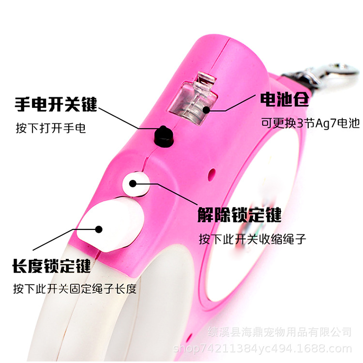 Retractable dog leash, 3-meter or 5-meter automatic retractable leash, dog walking leash, pet supplies, small and medium-sized dog walking wonder pic 10