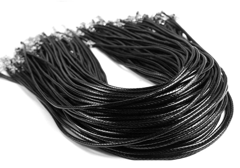 Wholesale necklace DIY pendant leather rope, black necklace rope, necklace leather rope accessories, 2.0mm thick wax rope from the manufacturer pic 6