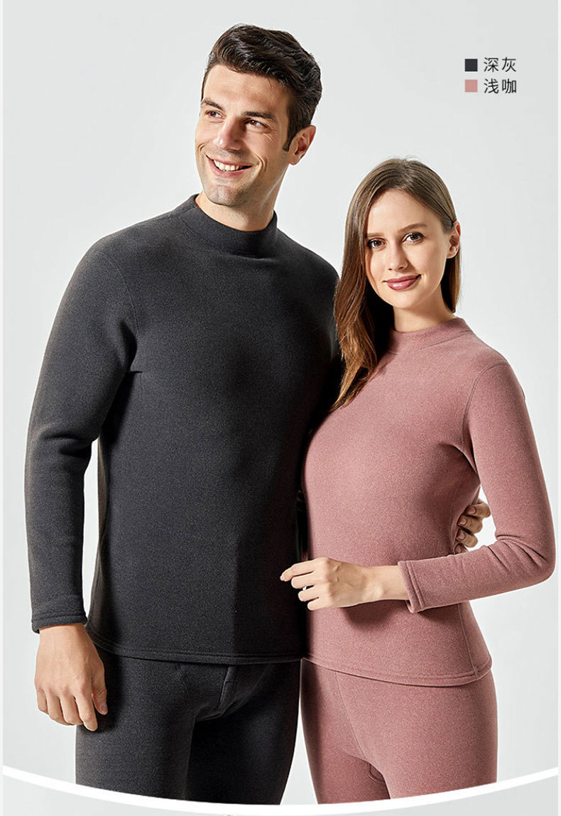 【900克】男保暖内衣加绒加厚羊羔绒套装中老年超厚秋衣秋裤女冬详情30