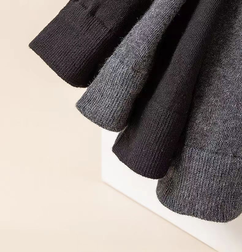 Sock stall, one-piece consignment delivery, color-blocking calf socks for women, spring and autumn style, black and gray patchwork, Japanese-style long thigh-high socks, half-leg slightly pressed black calf socks, one-piece consignment delivery pic 9