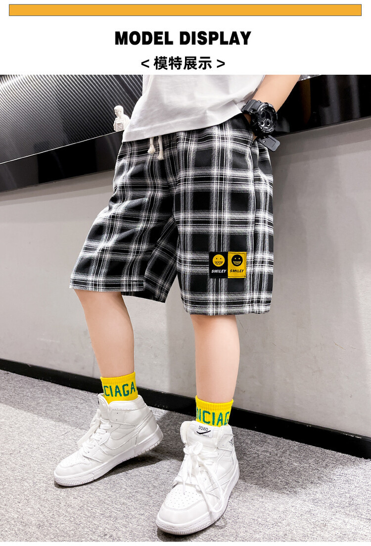 The 2022 new summer loose and stylish cotton capri shorts for boys are a trend of casual summer pants for middle-aged children pic 72