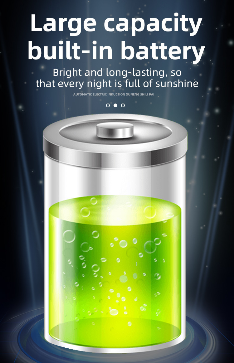 义乌闪电鹰新款太阳能路灯户外感应LED圆形壁灯户外防水景观花园详情27