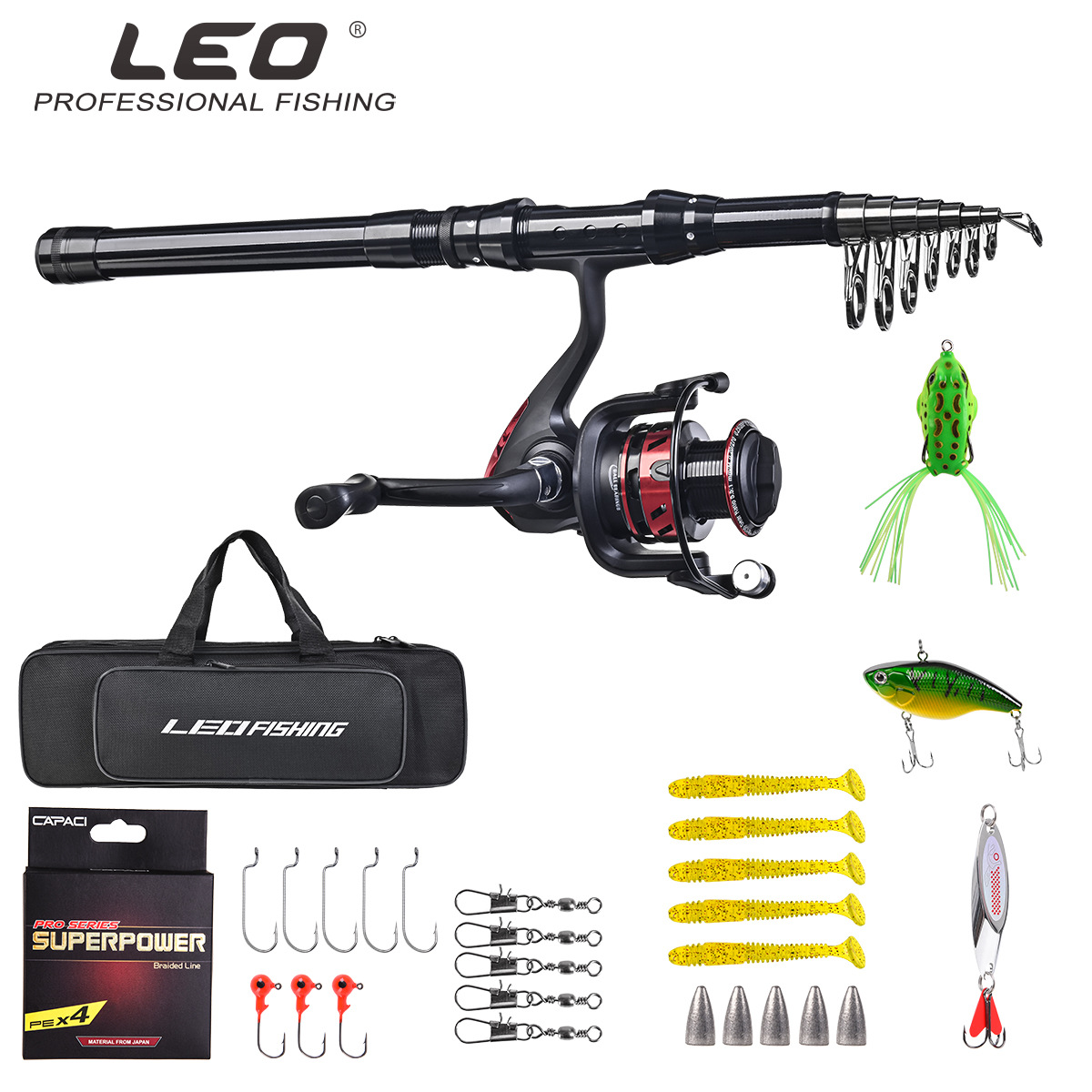 28170 LEO/ Leou [RU Black Short Section Sea Rod] Retracted Lue Rod sea fishing gear wholesale Cross-border pic 13