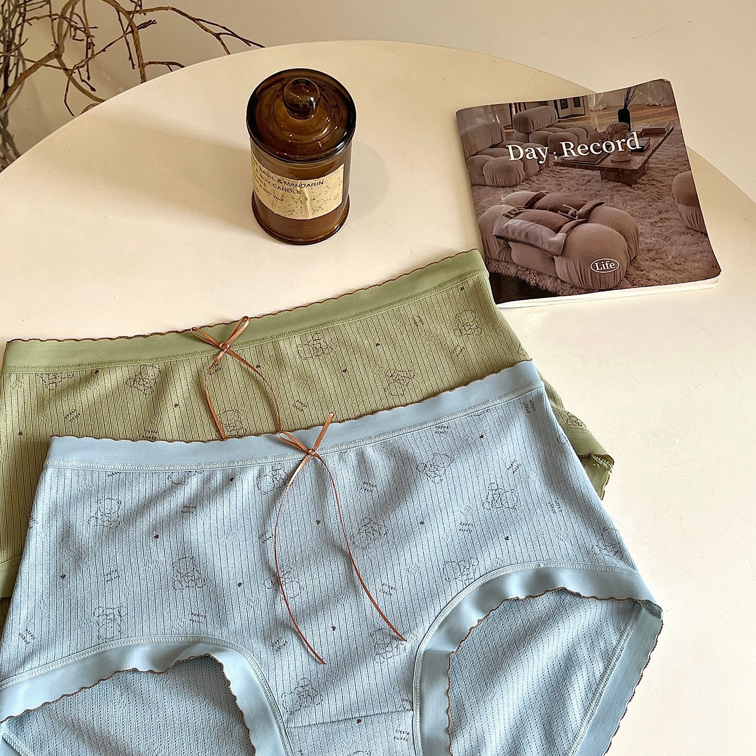 日系无感抑菌裆内裤少女学生蝴蝶结可爱中腰提臀舒适女士三角裤头详情26