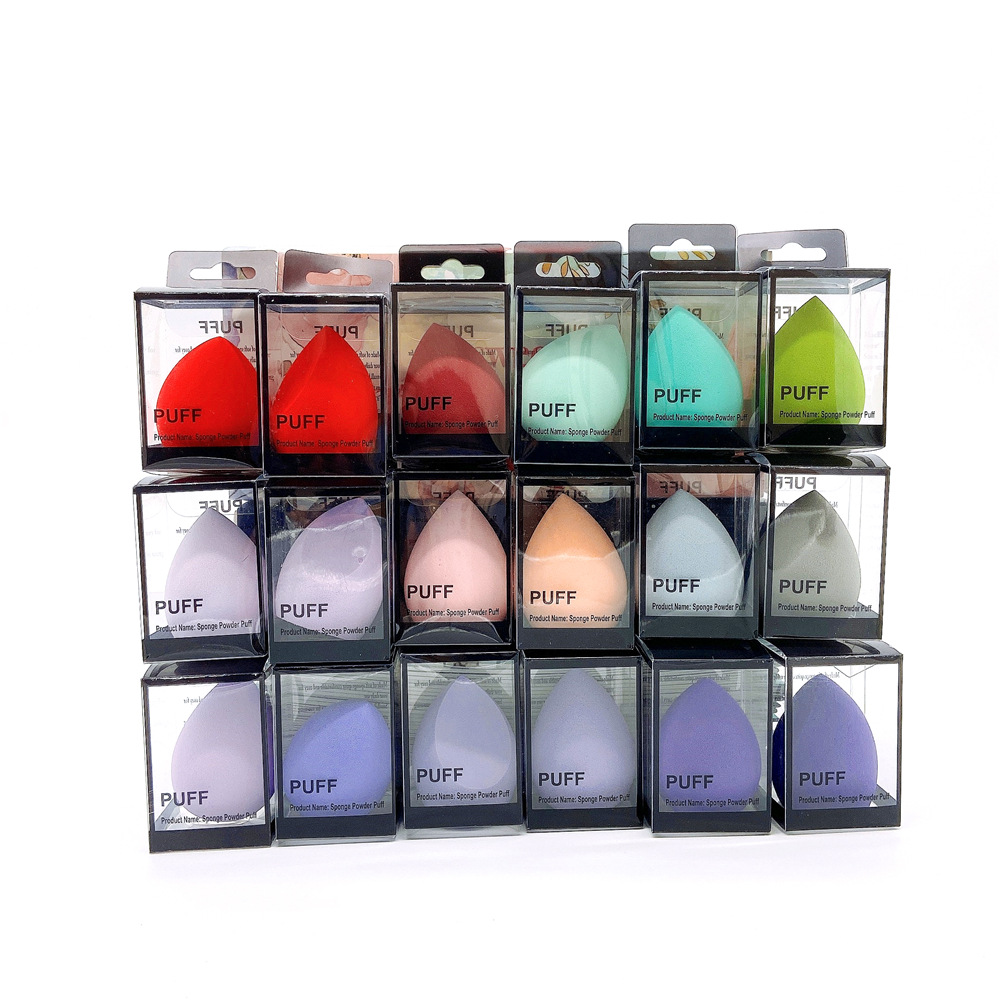 1 direct sales black plastic box for beauty products, egg powder, egg puff, gourd, oblique cut water drop, foundation, BB cream, special tools, sponge pic 12