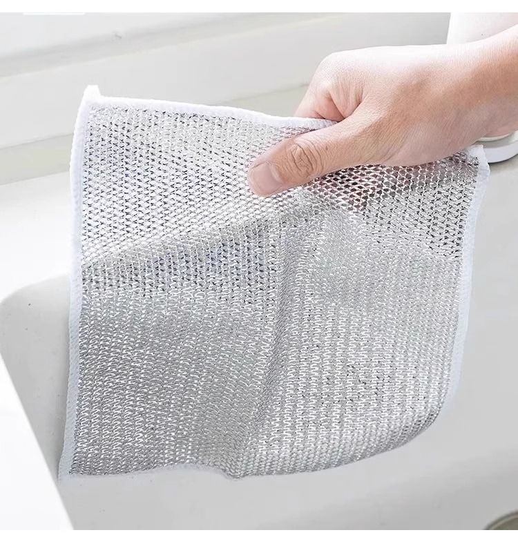 双面银丝抹布钢丝洗碗布百洁布清洁布去污不沾油家政多功能百洁布详情15