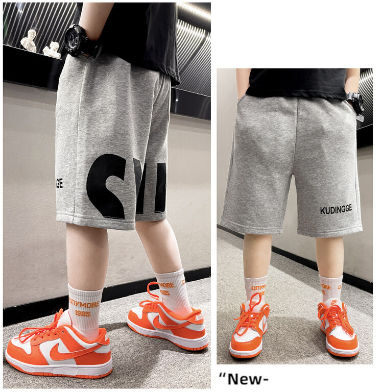 The 2022 new summer loose and stylish cotton capri shorts for boys are a trend of casual summer pants for middle-aged children pic 36