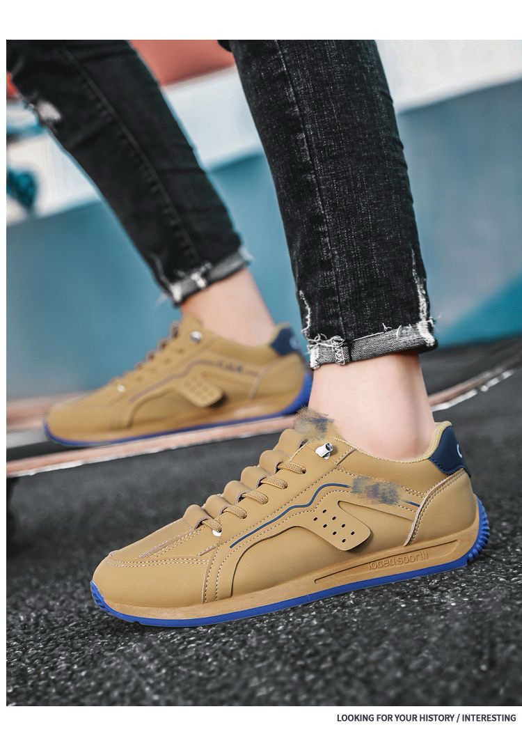 新款男士秋冬休闲一脚蹬防滑跑步阿甘鞋复古潮流休闲运动鞋男款详情6