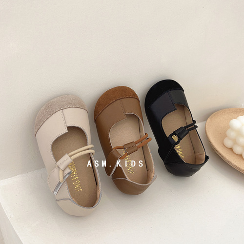 夏萌童鞋2022秋季新款男女童拼色软底板鞋儿童便捷侧魔术贴休闲鞋详情43