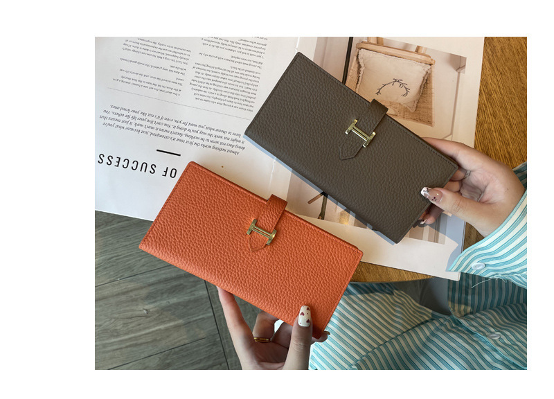 长款真皮女士钱包2024新款纯色大容量多功能折叠高档牛皮手机钱夹详情27