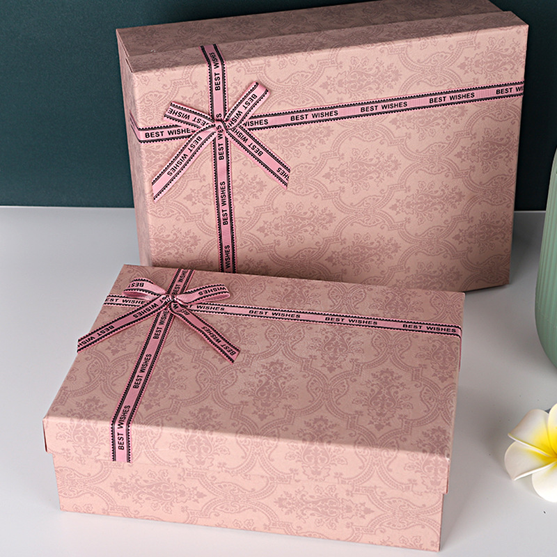 高端轻奢粉红礼物盒女神节伴手礼盒情人节礼品盒神秘紫色口红礼盒详情17