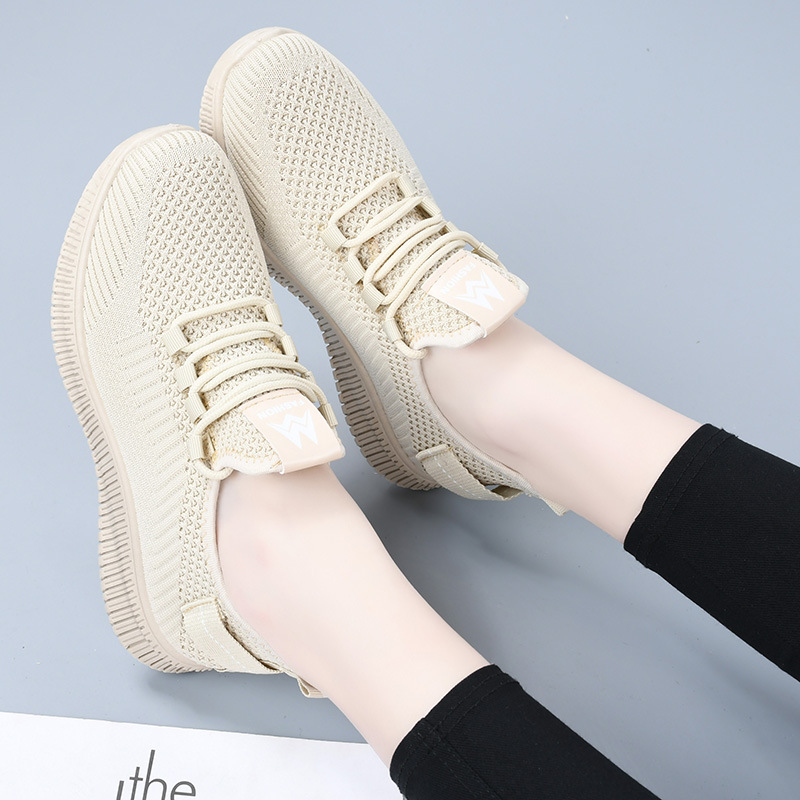 运动鞋女飞织网面女鞋夏季透气百搭休闲女士轻便软底健身跑步鞋子详情9