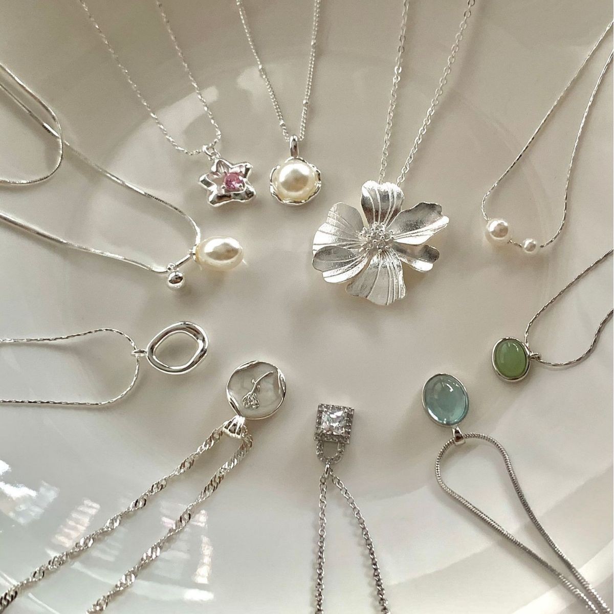 小众设计感轻奢项链女ins风珍珠组合百搭不掉色锁骨链高级感饰品详情13