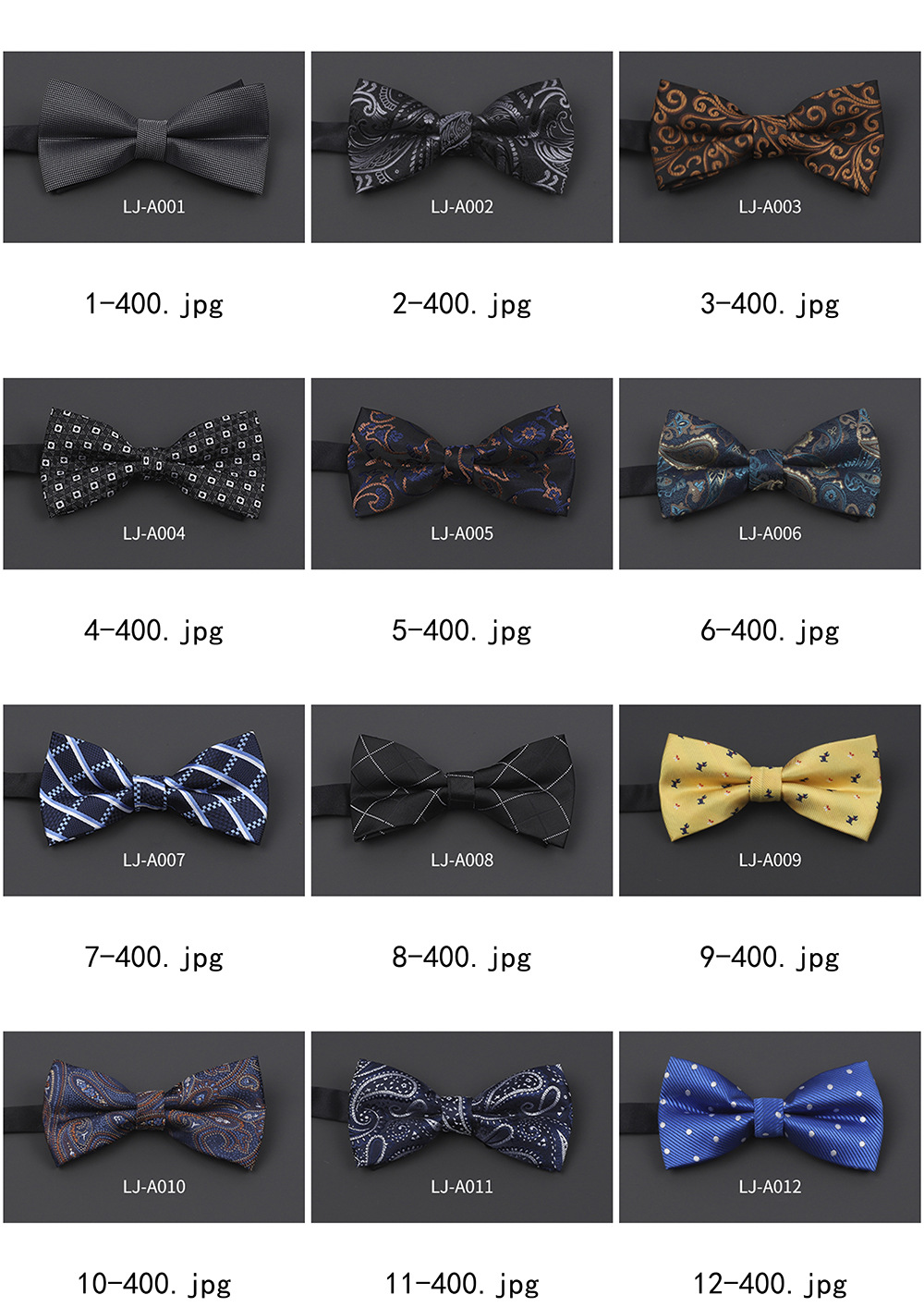 Factory direct sales of men's Korean-style bow ties, wedding groom and best man, fashionable and trendy British bow ties pic 1