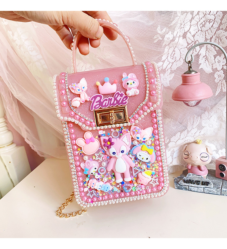 新款儿童手工制作材料包粘贴小饰品diy奶油果冻拎包背包生日礼物详情19