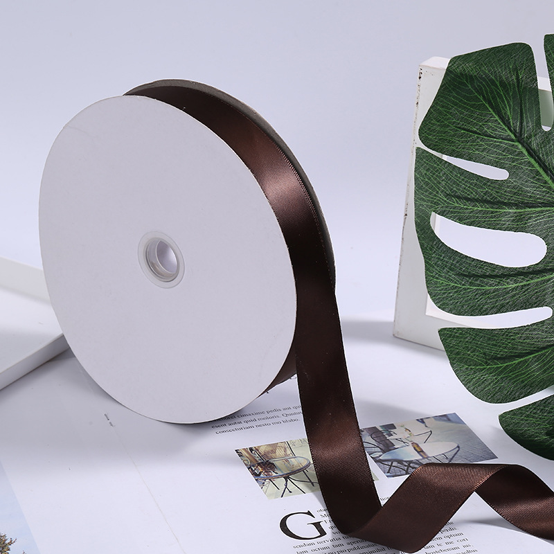 Tianmei polyester colored satin ribbon 2.5CM polyester colored denser satin ribbon Wedding decoration ribbon wholesale ribbon pic 17