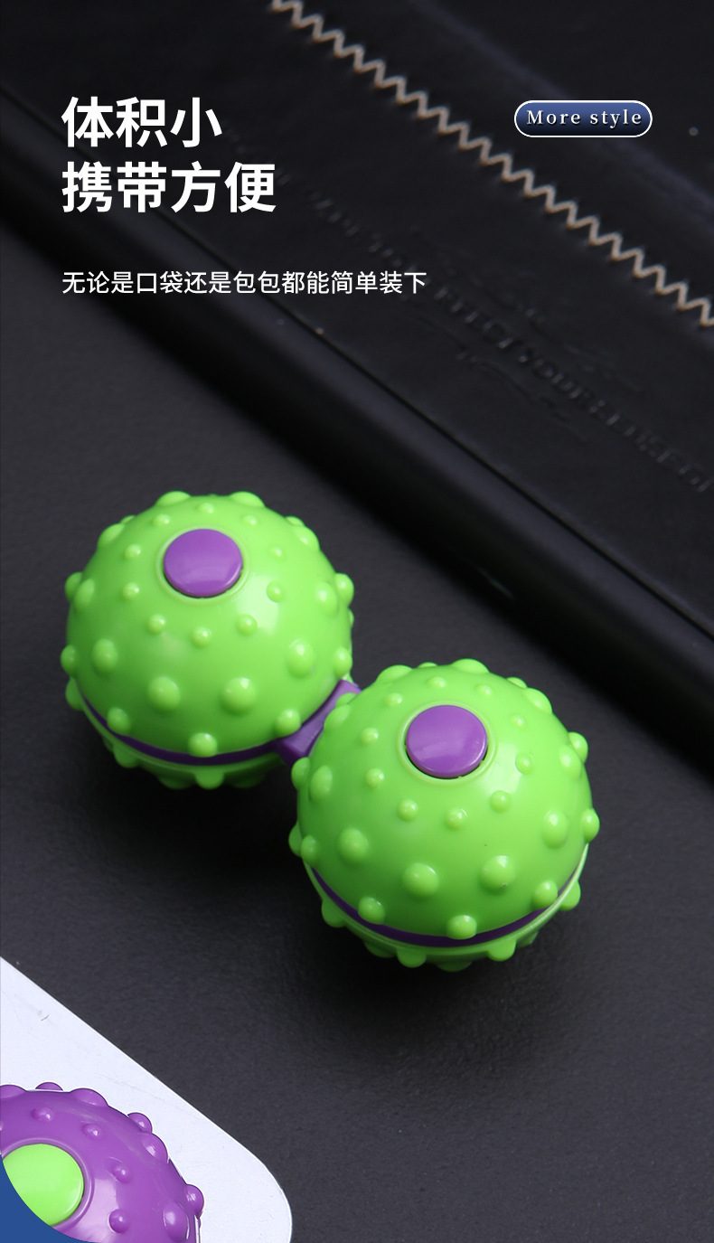 跨境3D萝卜球手指按摩球玩具指尖旋转陀螺连体成人减压神器按摩器详情10