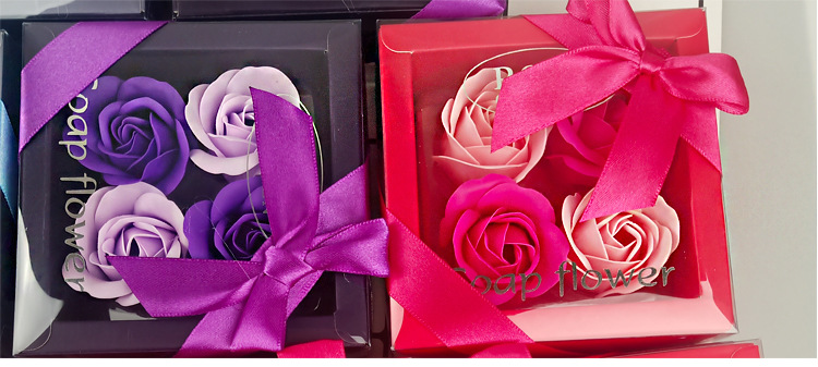 4朵玫瑰香皂花套装 七夕情人节公司活动促销礼品礼物生日跨境礼品详情30