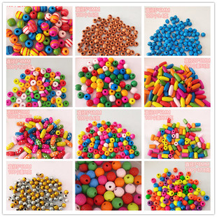 diy饰品配件 15-30MM荷木原木色半边木珠 半圆球木珠木质散珠子详情6