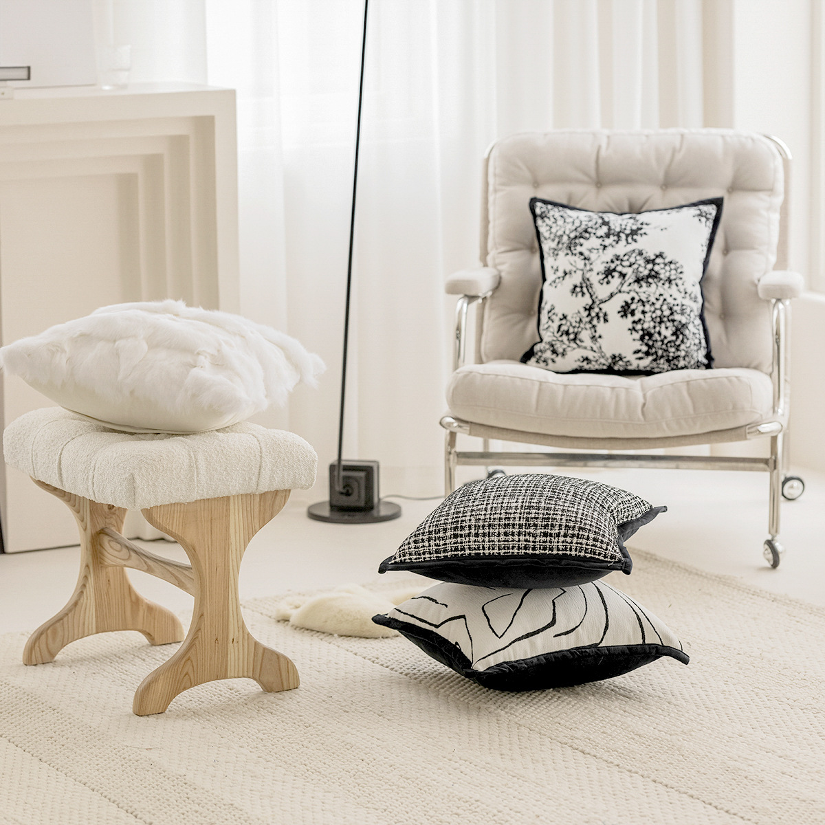 跨境亚马逊家居客厅沙发靠枕床头靠垫背ins风现代简约沙发抱枕套详情3