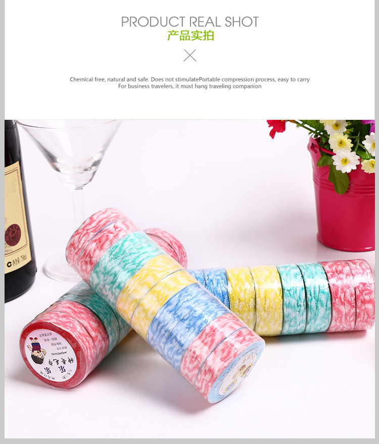 Disposable compressed towels are portable outdoor travel products with soft cotton quality pic 8